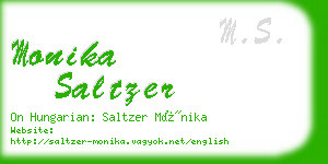 monika saltzer business card